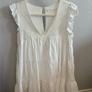 Mustard Seed Cream Eyelet Dress